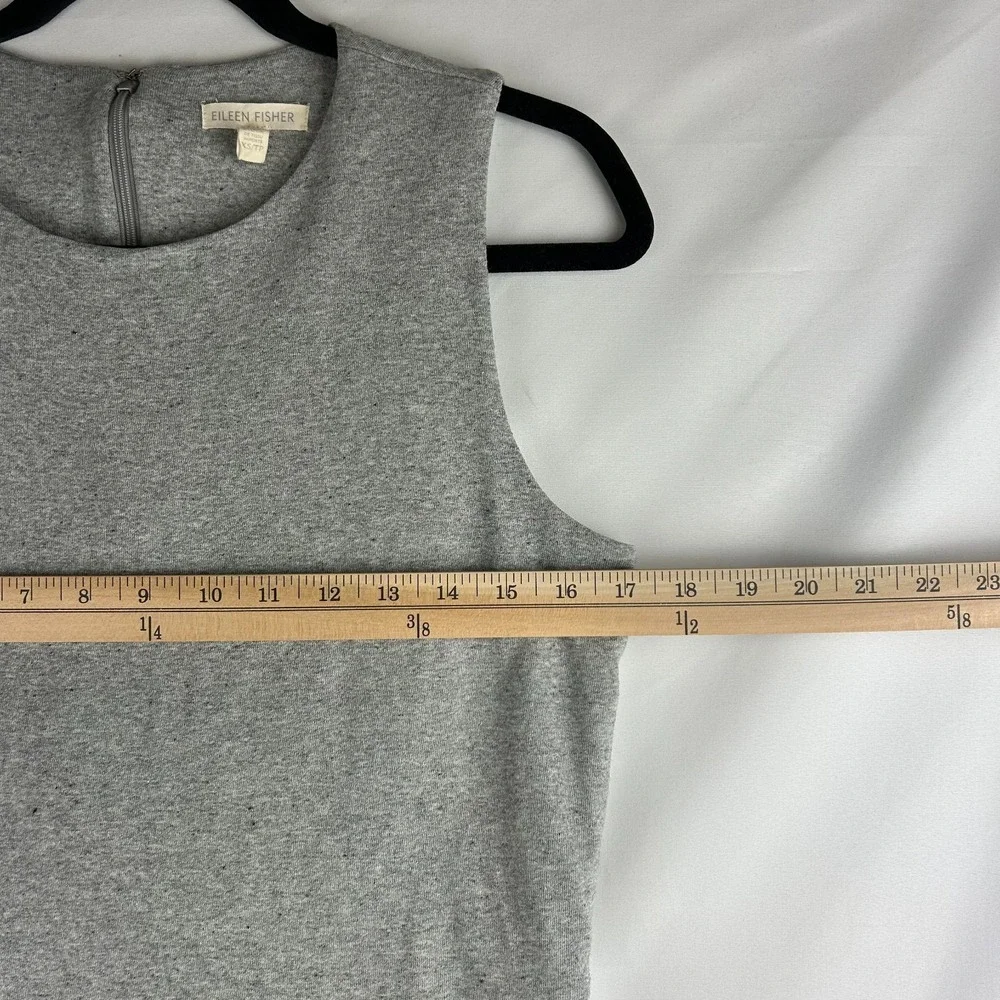 EILEEN FISHER Gray Lightweight Cropped Wide Leg Jumpsuit Romper Pockets Sz: XS